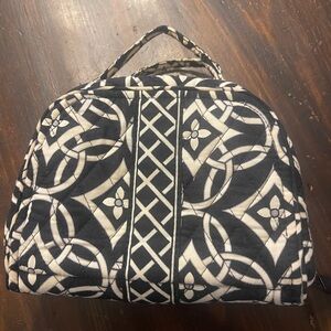 Vera Bradley black and white geometric print jewelry case